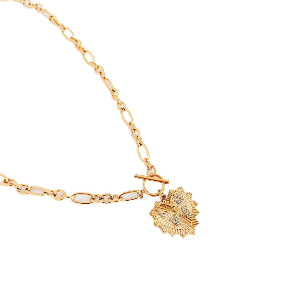 Sunburst Heart Love Pendant Necklace - WATERPROOF - Image 4